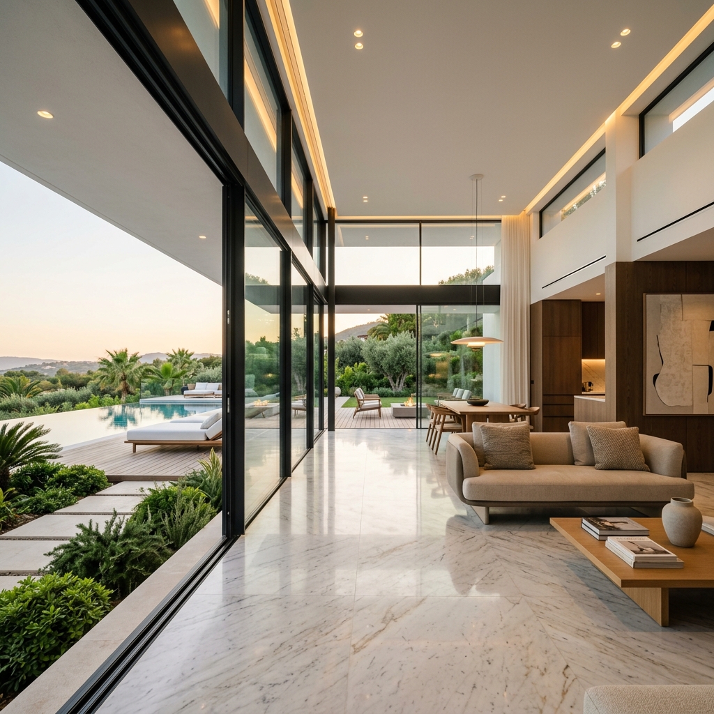 Luxury interior being professionally cleaned by SparkEdge team